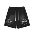 Sun Fade Raw Edge Cotton Shorts