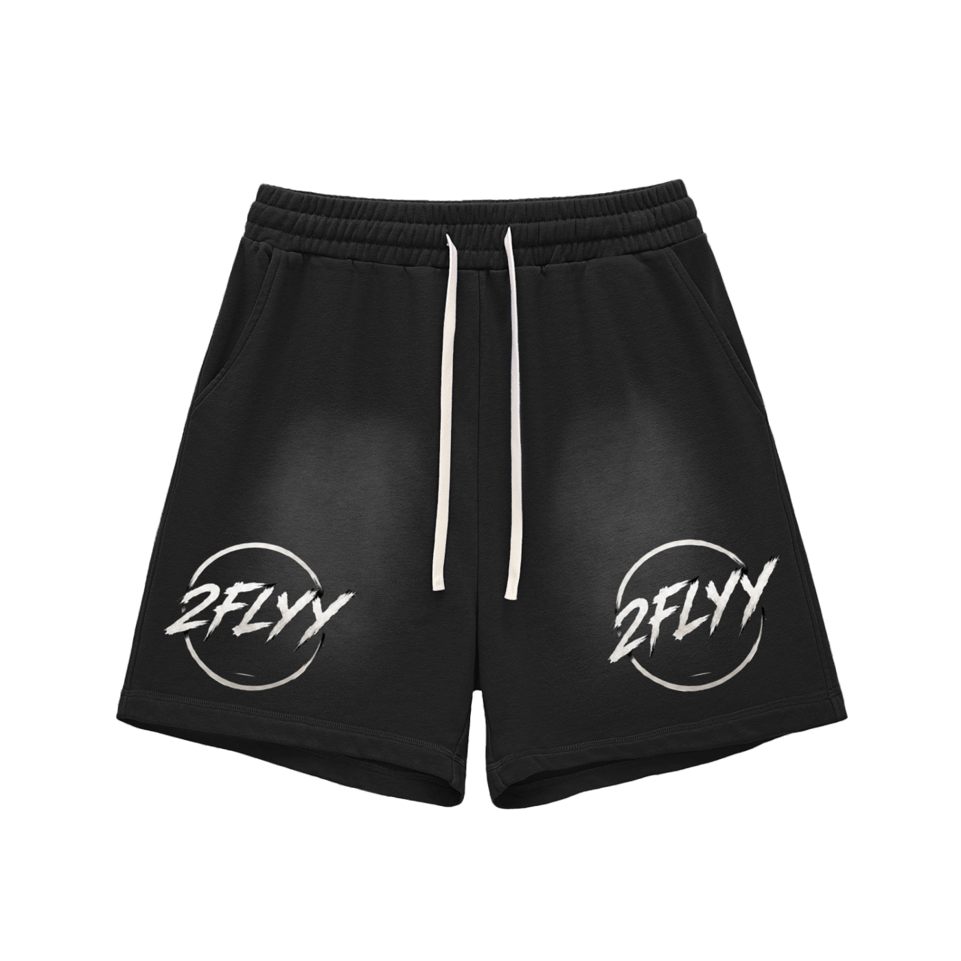 Sun Fade Raw Edge Cotton Shorts