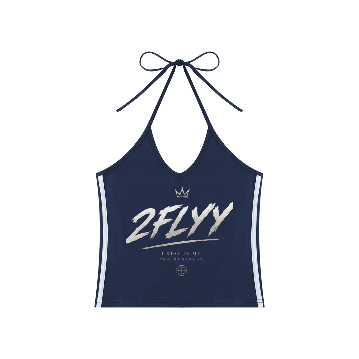 Women's Color Block Halter Crop Tank Top